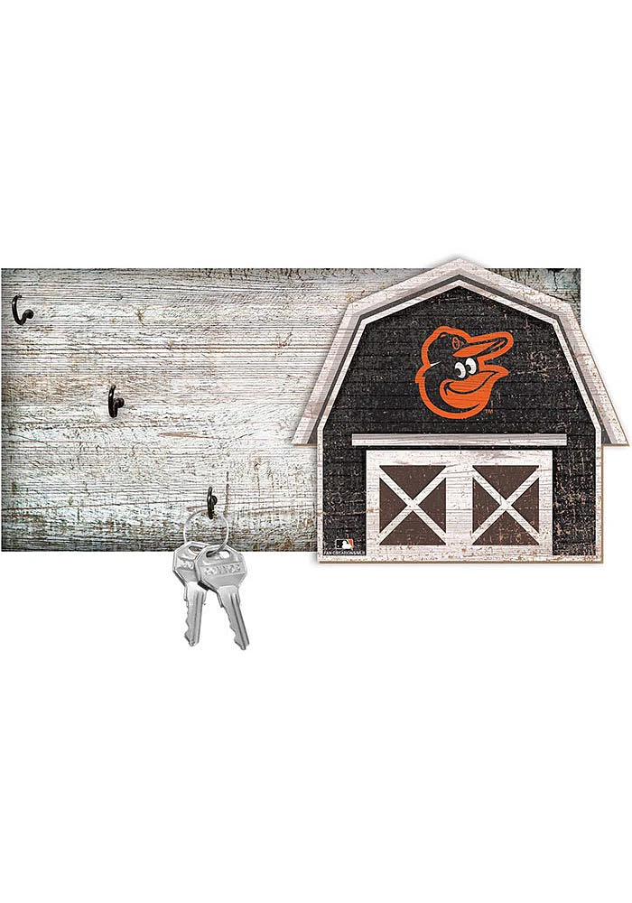 Baltimore Orioles Team Barn Key Holder Sign
