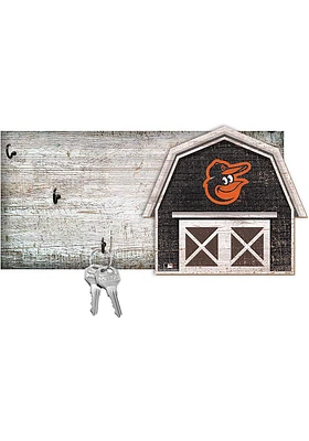 Baltimore Orioles Team Barn Key Holder Sign