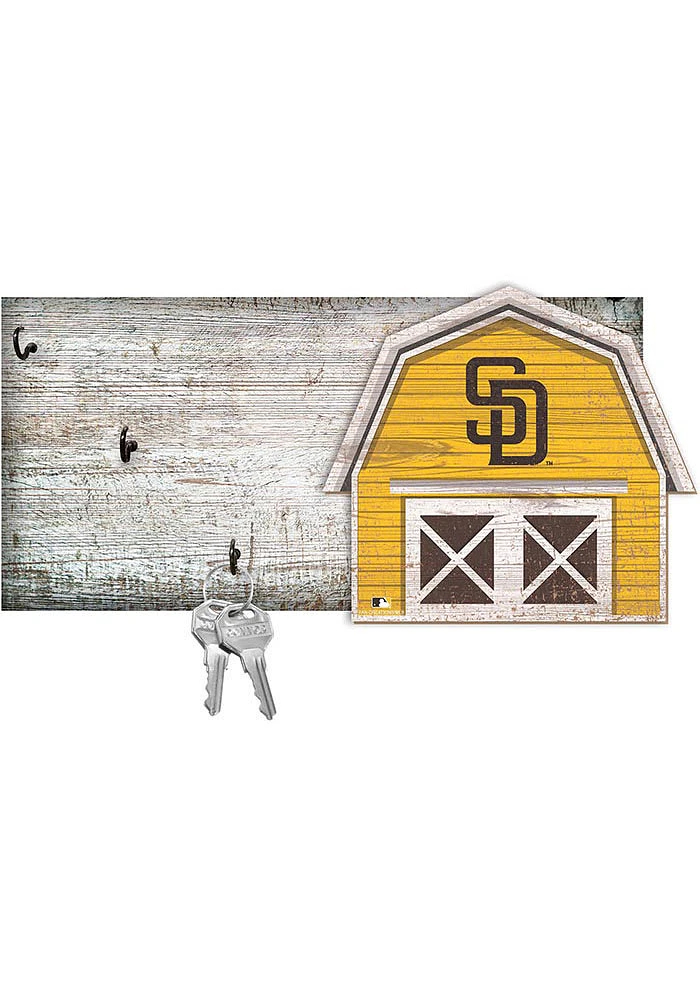 San Diego Padres Team Barn Key Holder Sign