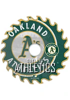 Oakland Athletics Rust Circular Saw Sign