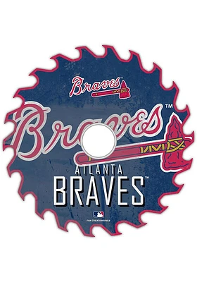 Atlanta Braves Rust Circular Saw Sign