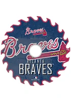 Atlanta Braves Rust Circular Saw Sign
