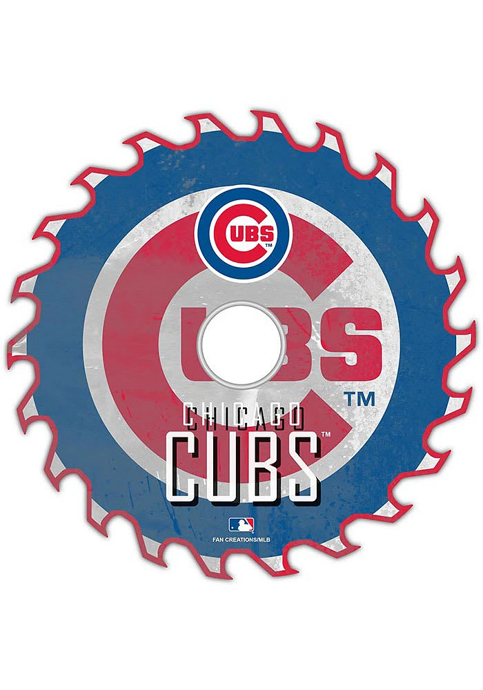 Chicago Cubs Rust Circular Saw Sign