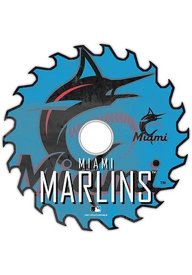 Miami Marlins Rust Circular Saw Sign