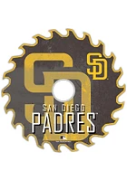 San Diego Padres Rust Circular Saw Sign