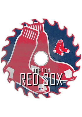 Boston Red Sox Rust Circular Saw Sign