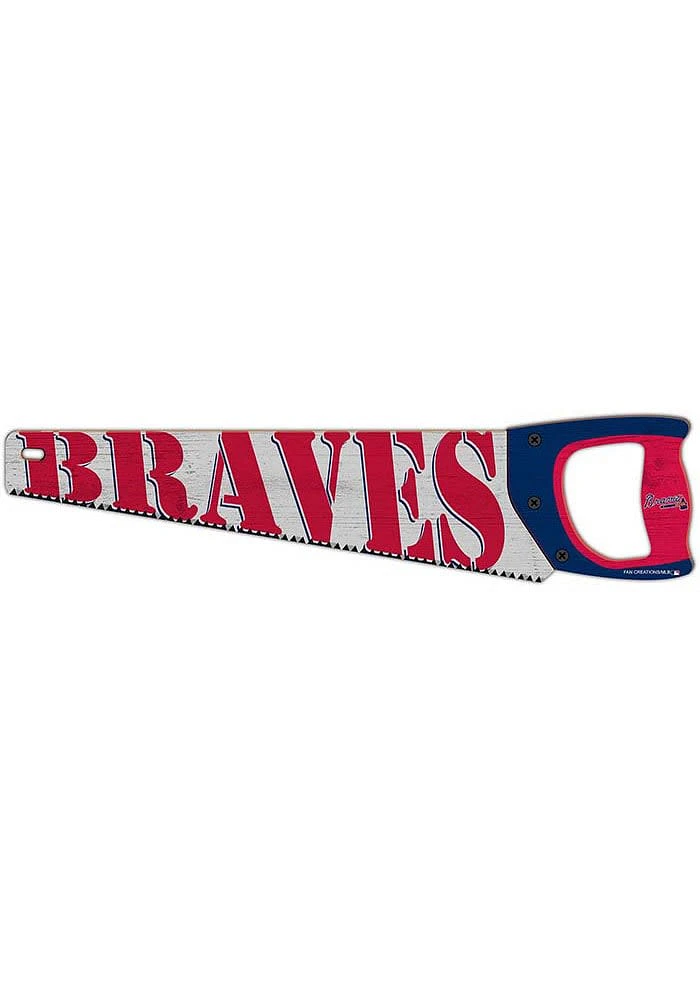 Atlanta Braves Wood Handsaw Sign