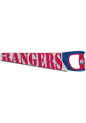 Texas Rangers Wood Handsaw Sign