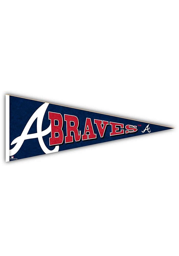 Atlanta Braves Wood Pennant Sign