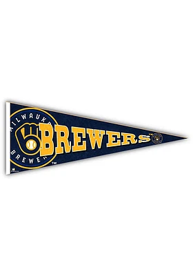 Milwaukee Brewers Wood Pennant Sign