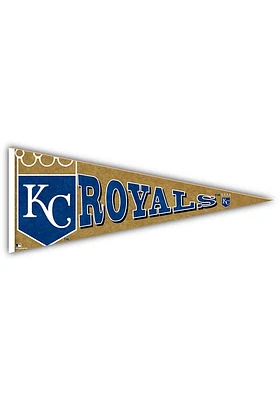 Kansas City Royals Wood Pennant Sign - Blue