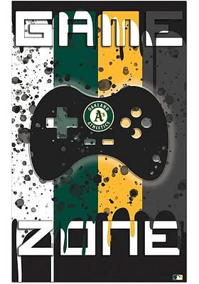 Oakland Athletics Grunge Game Zone Sign