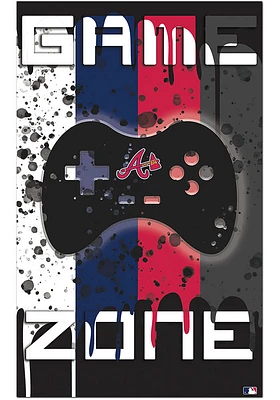 Atlanta Braves Grunge Game Zone Sign