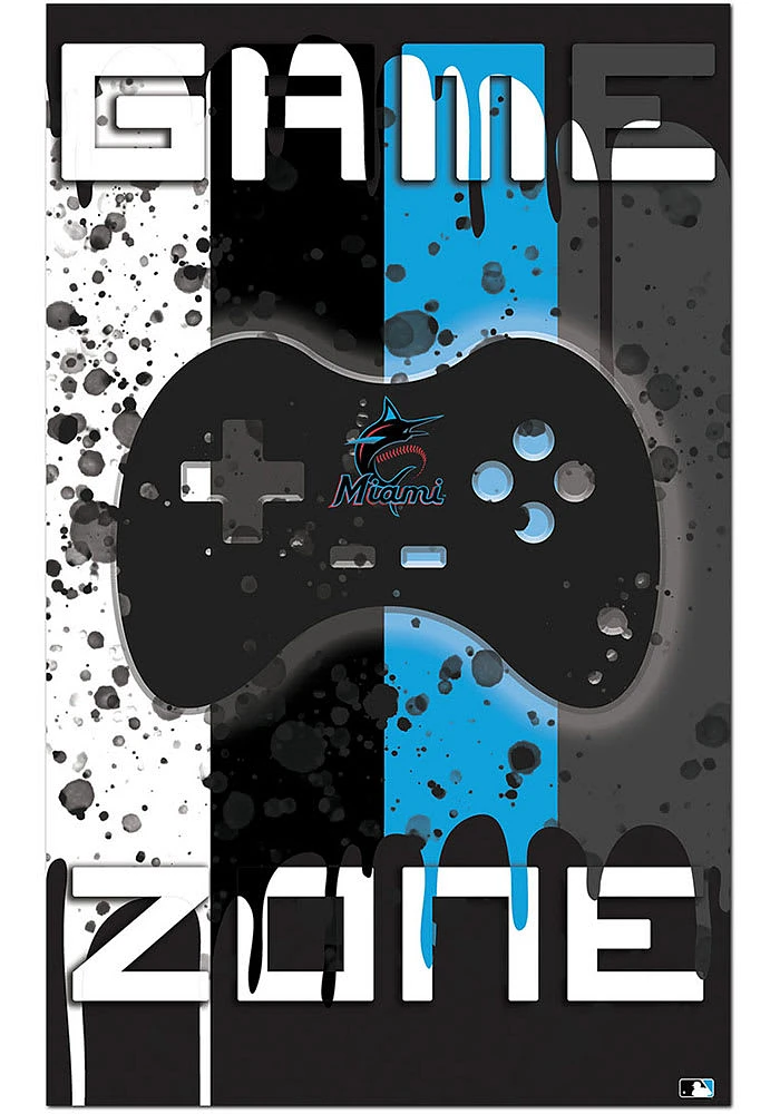 Miami Marlins Grunge Game Zone Sign