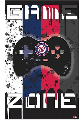 Washington Nationals Grunge Game Zone Sign