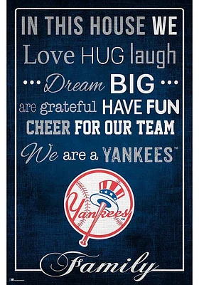 New York Yankees In This House 17x26 Sign