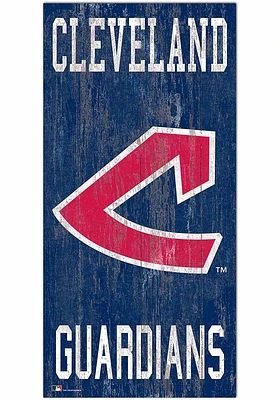 Cleveland Guardians Heritage Logo 6x12 Sign