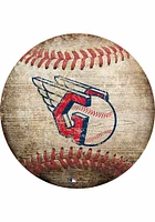 Cleveland Guardians Baseball Shaped Sign