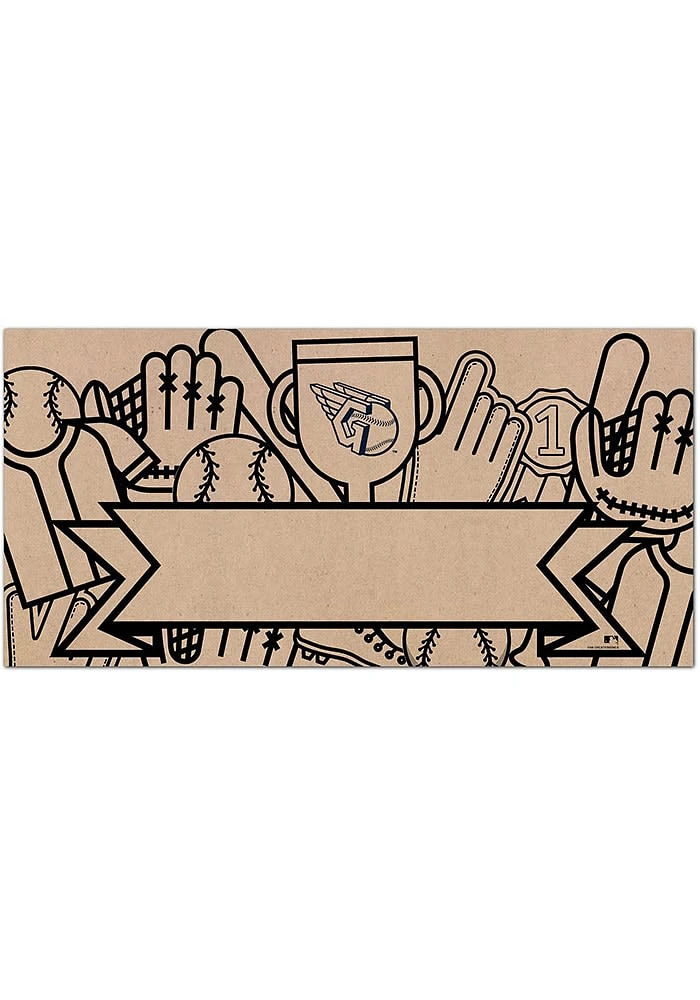 Cleveland Guardians Banner Coloring Sign - Red