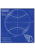 Cleveland Guardians Ball Blueprint Sign