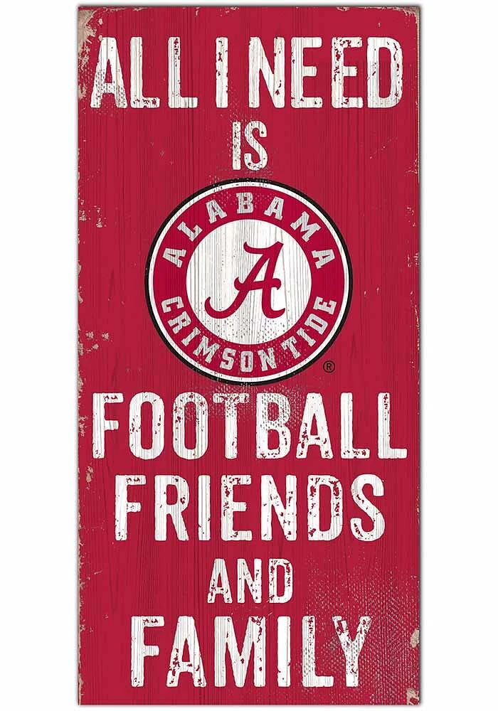 Alabama Crimson Tide Football Friends and Family Sign - Red