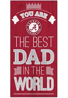 Alabama Crimson Tide Best Dad in the World Sign - Red