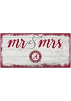 Alabama Crimson Tide Script Mr and Mrs Sign