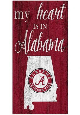 Alabama Crimson Tide My Heart State Sign