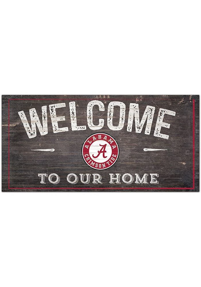 Alabama Crimson Tide Welcome Distressed Sign