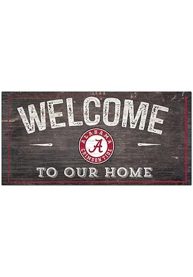 Alabama Crimson Tide Welcome Distressed Sign