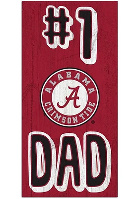 Alabama Crimson Tide Number One Dad Sign - Red