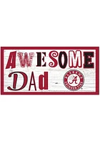 Alabama Crimson Tide Awesome Dad Sign - Red