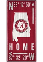 Alabama Crimson Tide Coordinate Sign