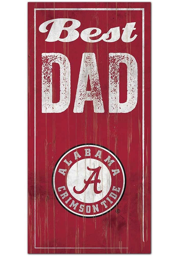 Alabama Crimson Tide Best Dad Sign - Red