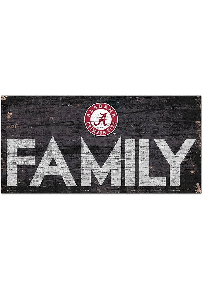 Alabama Crimson Tide Family 6x12 Sign - Red