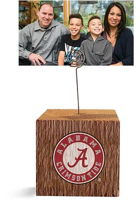 Alabama Crimson Tide Block Spiral Photo Holder Red Desk Accessory