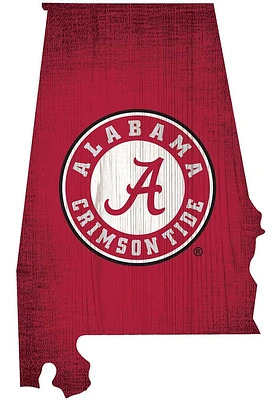 Alabama Crimson Tide State Cutout Sign
