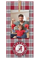 Alabama Crimson Tide Plaid Clothespin Sign
