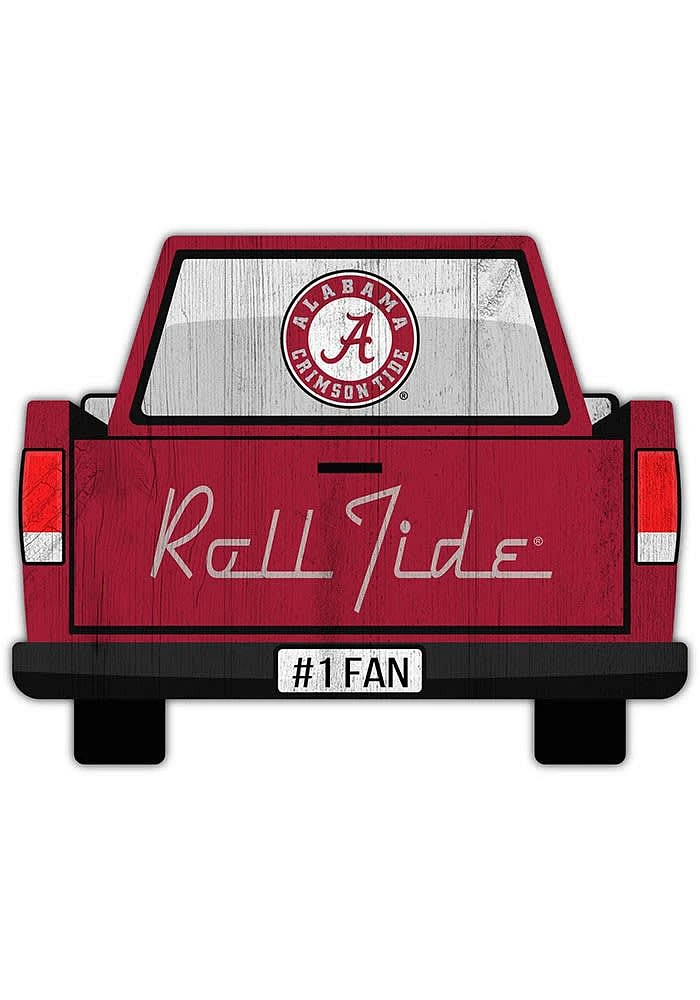 Alabama Crimson Tide Truck Back Cutout Sign