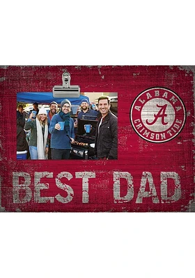 Alabama Crimson Tide Best Dad Clip Picture Frame - Red