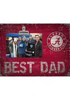 Alabama Crimson Tide Best Dad Clip Picture Frame - Red