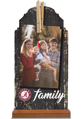 Alabama Crimson Tide Family Clothespin Sign - Red