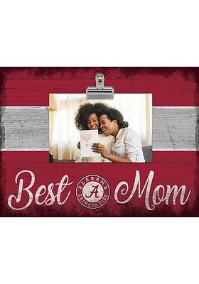 Alabama Crimson Tide Best Mom Clip Picture Frame - Red