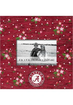 Alabama Crimson Tide Floral Picture Frame