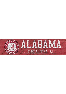 Alabama Crimson Tide 6x24 Sign
