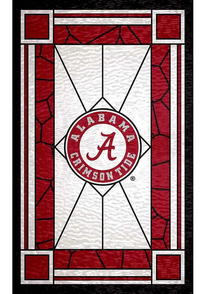 Alabama Crimson Tide Stained Glass Sign