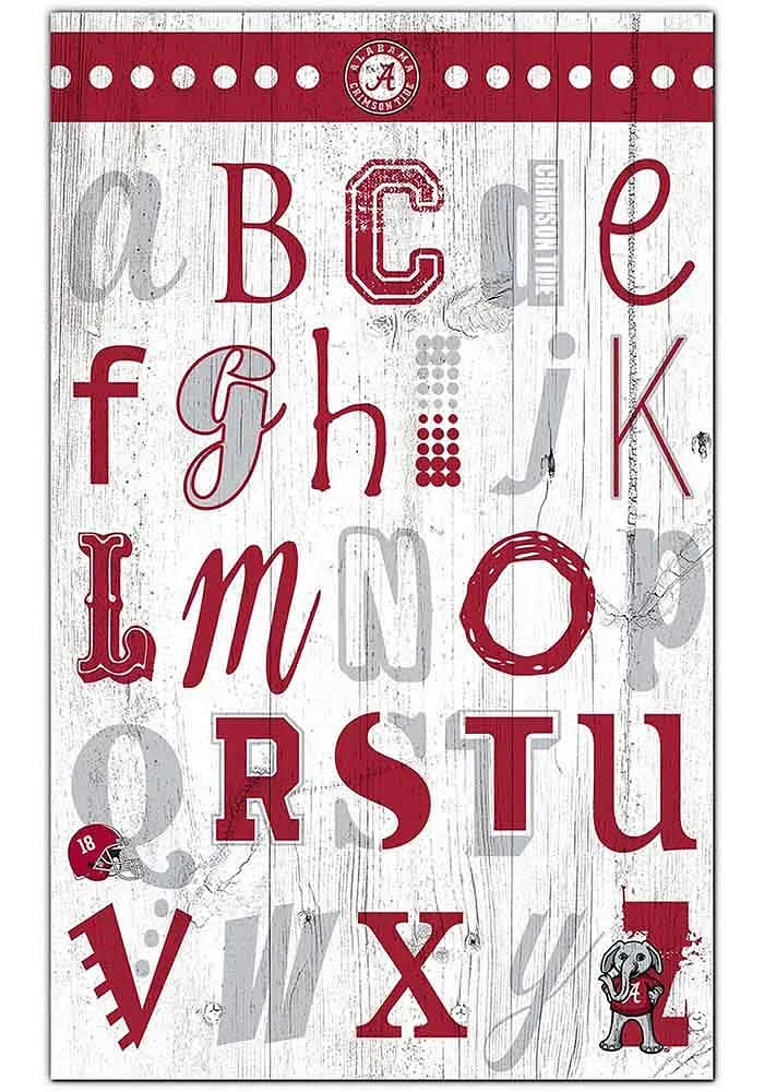 Alabama Crimson Tide Alphabet Sign