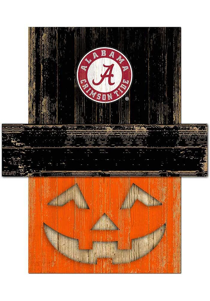 Alabama Crimson Tide Pumpkin Head Sign