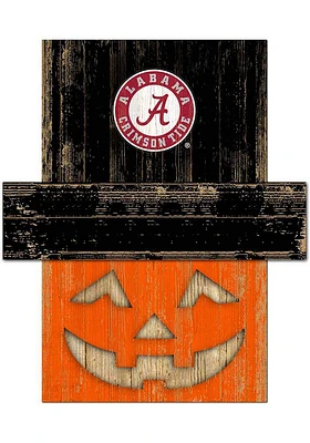 Alabama Crimson Tide Pumpkin Head Sign