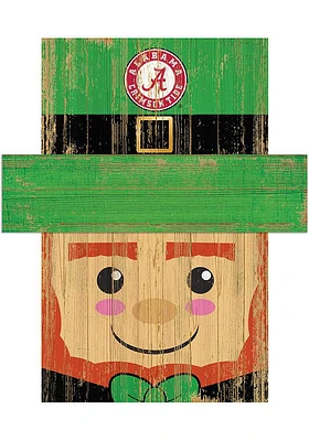 Alabama Crimson Tide Leprechaun Head Sign